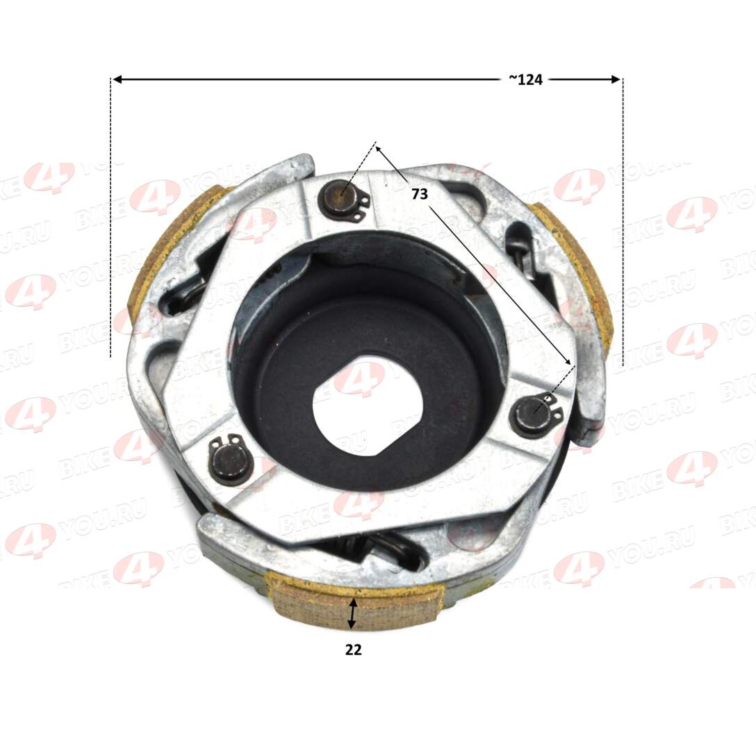 Центробежные колодки сцепл. в сб 157QMJ-B2 200см3 с реверсом X-tech